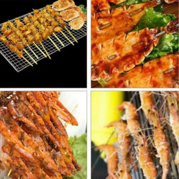Grille cuisson barbecue acier chromé – Cuisson uniforme et parfaite pour grillades savoureuses – Résistante et facile à nettoyer