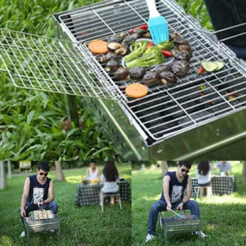 Grille cuisson barbecue acier chromé – Cuisson uniforme et parfaite pour grillades savoureuses – Résistante et facile à nettoyer