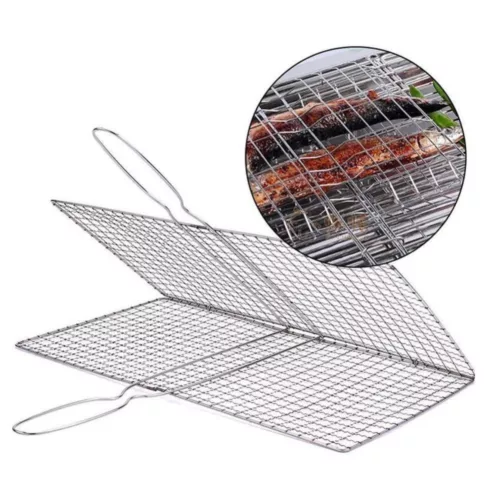 Grille cuisson barbecue acier chromé – Cuisson uniforme et parfaite pour grillades savoureuses – Résistante et facile à nettoyer