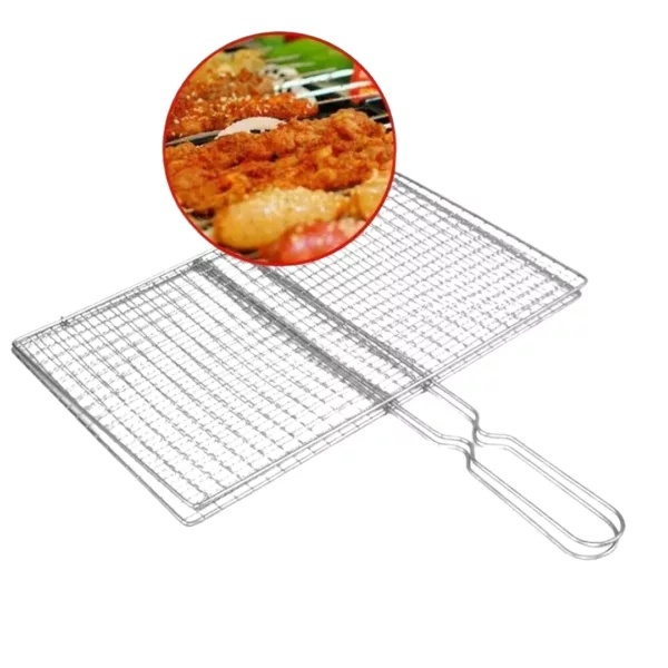 Grille cuisson barbecue acier chromé – Cuisson uniforme et parfaite pour grillades savoureuses – Résistante et facile à nettoyer