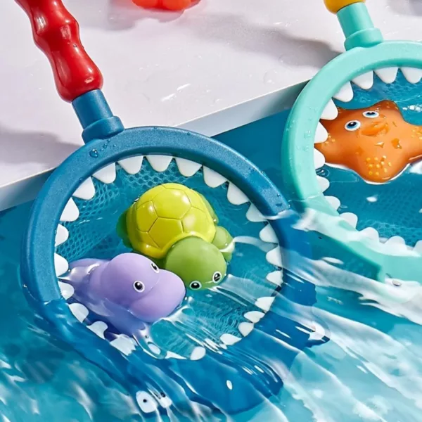 Jeu de capture de poisson – Motricité fine et coordination – Jouet éducatif en bois pour enfants dès 3 ans