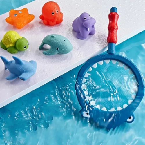 Jeu de capture de poisson – Motricité fine et coordination – Jouet éducatif en bois pour enfants dès 3 ans