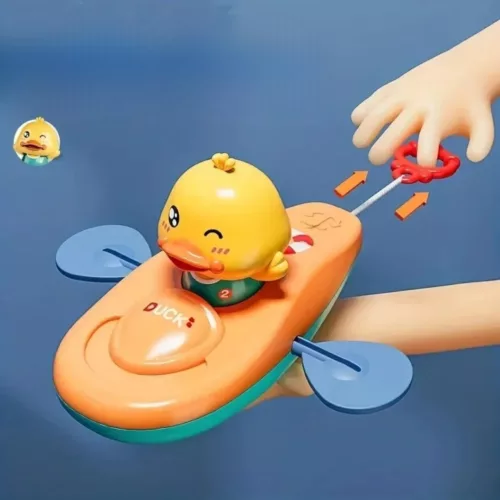 Jouet de kayak petit canard – Cadeau ludique pour le bain ou la plage – Éveil sensoriel et amusement garanti