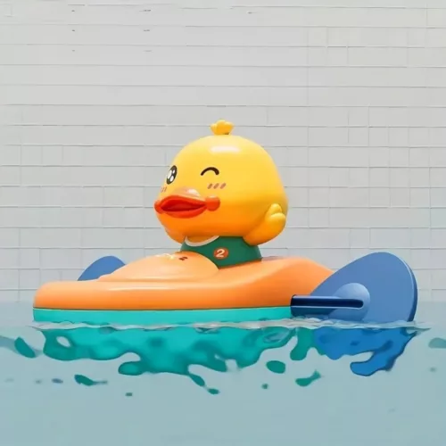 Jouet de kayak petit canard – Cadeau ludique pour le bain ou la plage – Éveil sensoriel et amusement garanti
