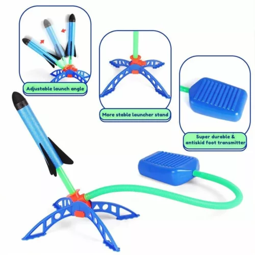 Jouet lance-roquettes enfant – Fusée en mousse sécurisée pour jeux extérieurs – Amusement garanti dès 3 ans