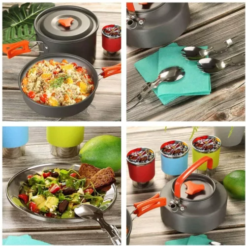 Kit vaisselle pour camping – Compact, léger et complet pour repas nomades sans tracas