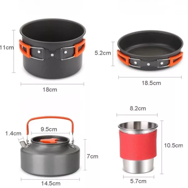 Kit vaisselle pour camping – Compact, léger et complet pour repas nomades sans tracas