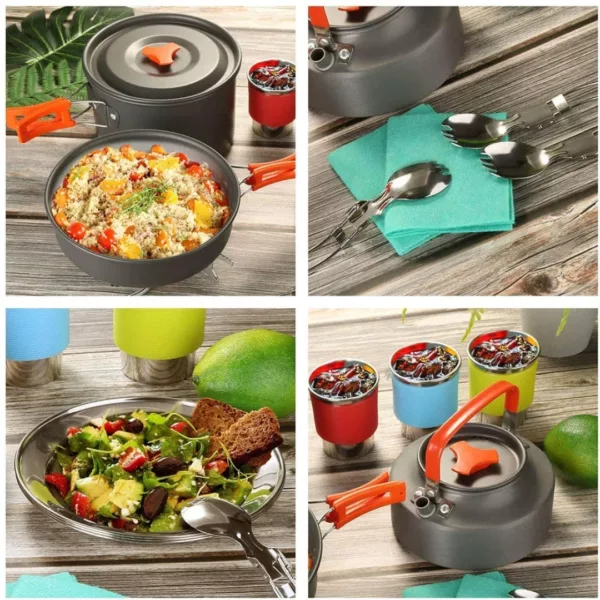 Kit vaisselle pour camping – Compact, léger et complet pour repas nomades sans tracas