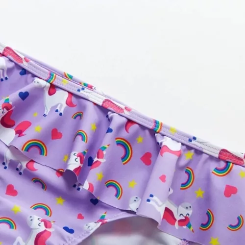 Maillot de bain 2 pièces à volants – Look tendance et féminin pour silhouette flatteuse à la plage