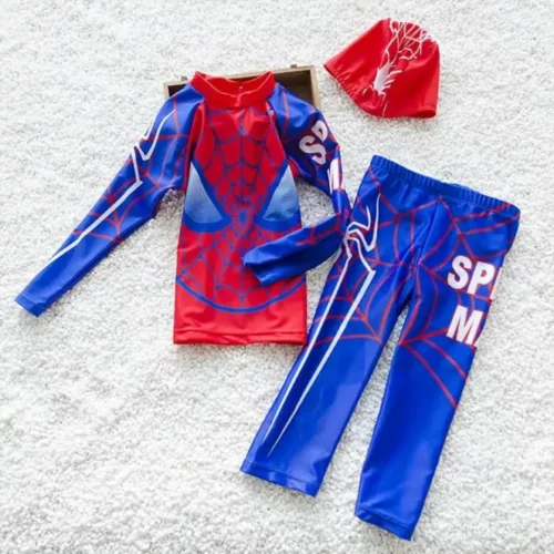 Maillot de bain 2 pièces Spider man – Look super-héros pour enfants – Confortable, fun et protection UV