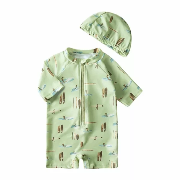 Maillot de bain anti uv avec chapeau – Protection solaire optimale pour enfants – Idéal plage & piscine