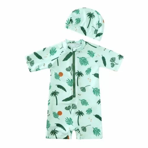 Maillot de bain anti uv avec chapeau – Protection solaire optimale pour enfants – Idéal plage & piscine