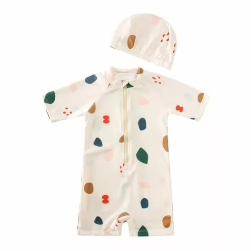 Maillot de bain anti uv avec chapeau – Protection solaire optimale pour enfants – Idéal plage & piscine