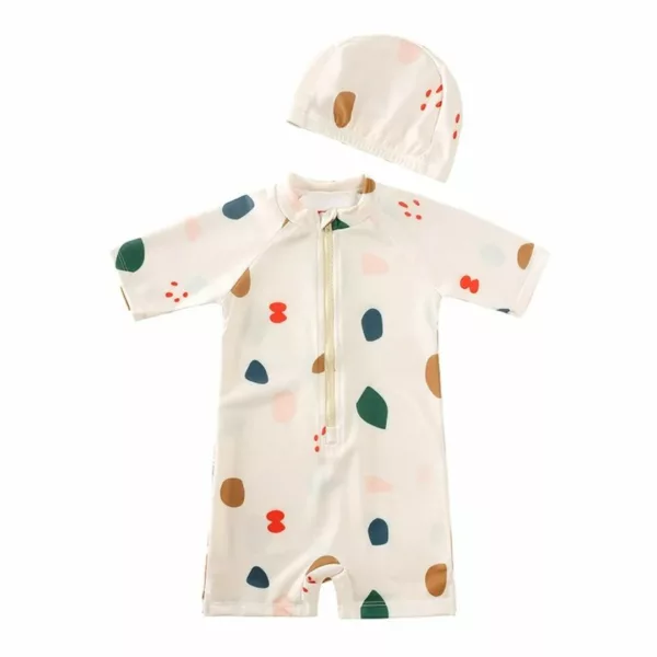 Maillot de bain anti uv avec chapeau – Protection solaire optimale pour enfants – Idéal plage & piscine