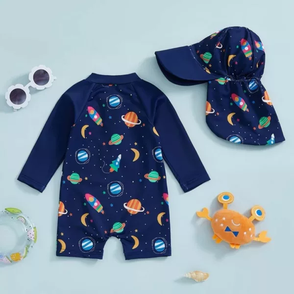 Maillot de bain anti uv bébé garçon – Protection solaire maximale UPF50+ pour peau sensible – Confort & sécurité à la plage