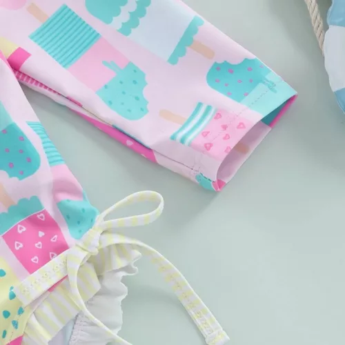 Maillot de bain avec chapeau fille – Protection UV élégante pour l’été, confort et style à la plage