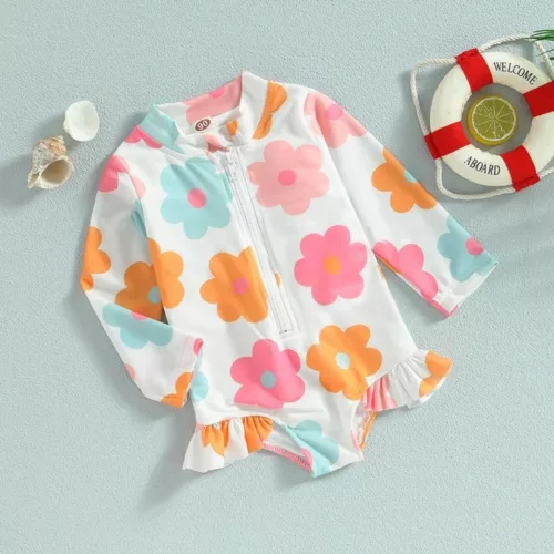 Maillot de bain bébé manche longue – Protection UV maximale, confort et sécurité pour les journées ensoleillées
