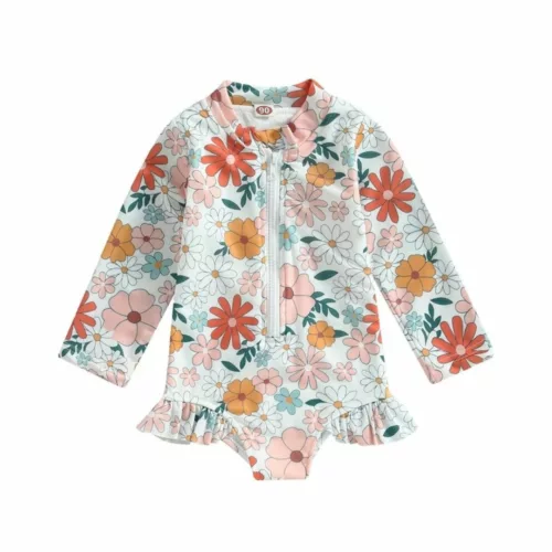 Maillot de bain bébé manche longue – Protection UV maximale, confort et sécurité pour les journées ensoleillées