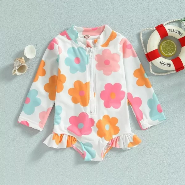 Maillot de bain bébé manche longue – Protection UV maximale, confort et sécurité pour les journées ensoleillées