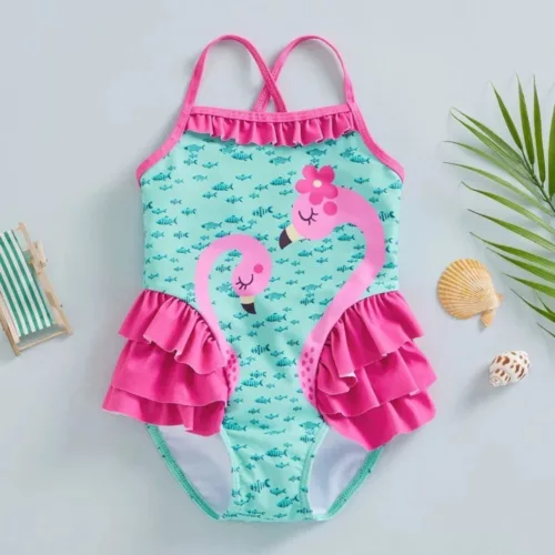 Maillot de bain flamant rose – Style tropical tendance pour l'été – Sublime la silhouette avec élégance