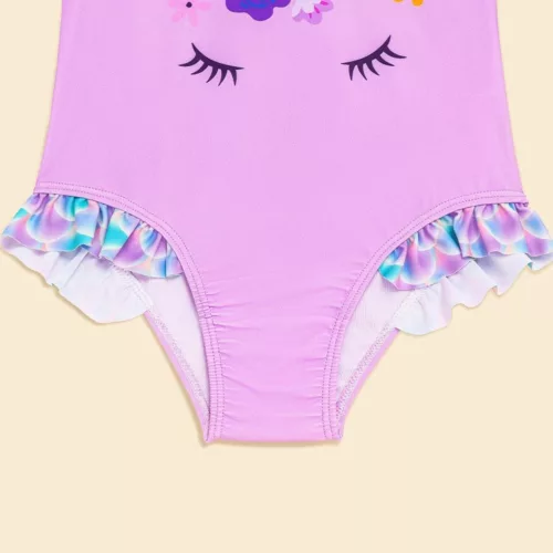 Maillot de bain licorne à manches longues – Protection UV 50+, look féerique et confort pour enfants à la plage