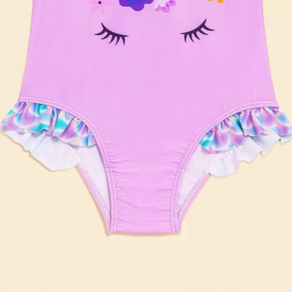 Maillot de bain licorne à manches longues – Protection UV 50+, look féerique et confort pour enfants à la plage