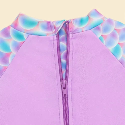 Maillot de bain licorne à manches longues – Protection UV 50+, look féerique et confort pour enfants à la plage