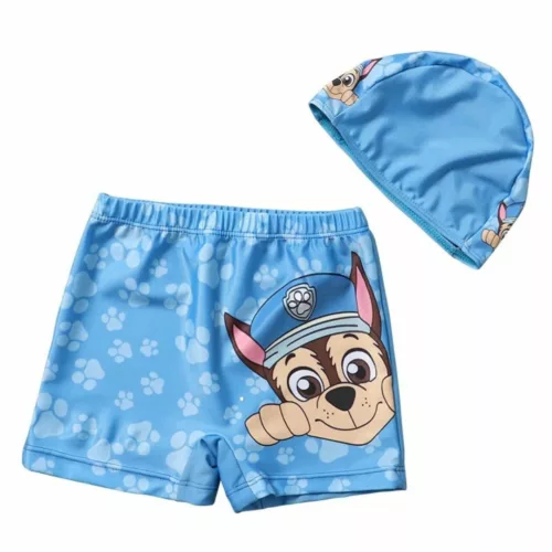 Maillot de bain Pat Patrouille avec chapeau – Protection UV pour enfants – Fun à la plage en toute sécurité