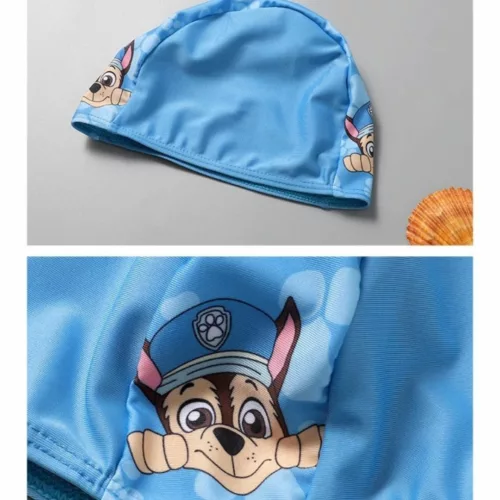 Maillot de bain Pat Patrouille avec chapeau – Protection UV pour enfants – Fun à la plage en toute sécurité