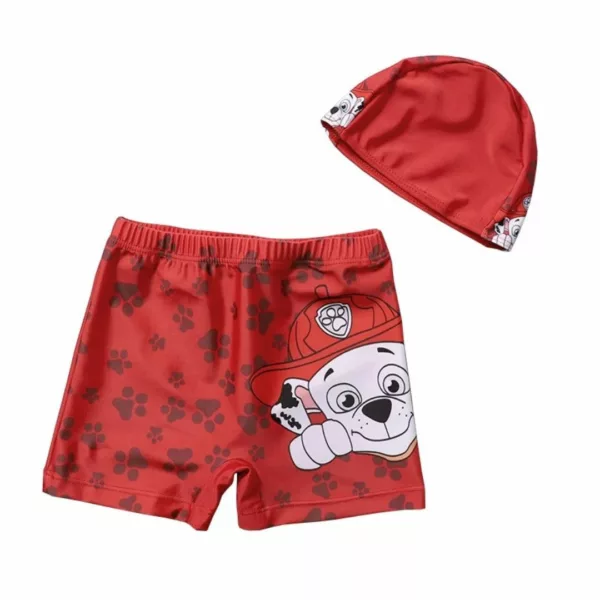 Maillot de bain Pat Patrouille avec chapeau – Protection UV pour enfants – Fun à la plage en toute sécurité