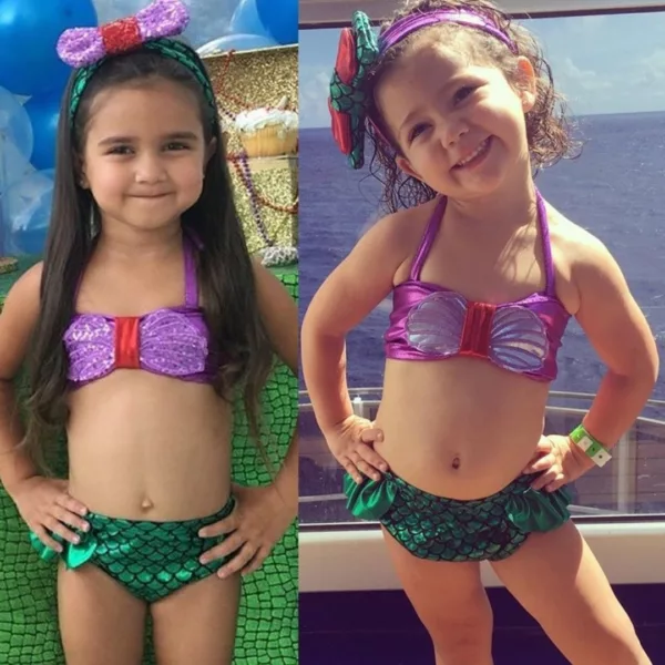 Maillot de bain sirene bikini – Style féérique et sexy pour un été magique à la plage – Conçu pour sublimer vos courbes