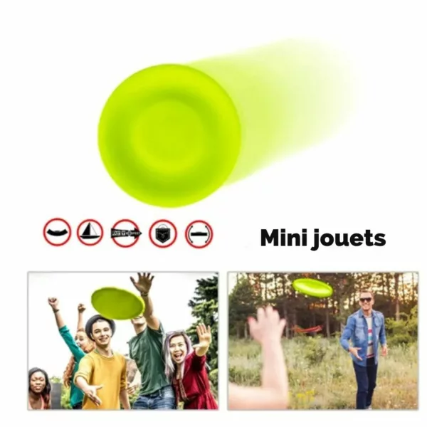 Mini disque volant de plage – Jeu d'extérieur compact et fun pour enfants – Idéal vacances et sorties en famille