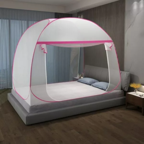 Moustiquaire pliable lit 1 place – Protection anti-moustique efficace pour nuits paisibles – Installation rapide sans perçage