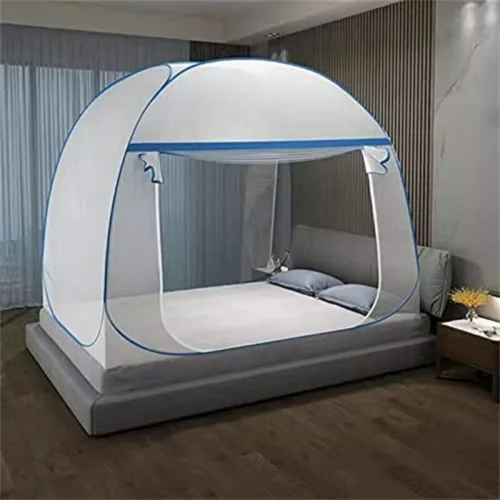 Moustiquaire pliable lit 1 place – Protection anti-moustique efficace pour nuits paisibles – Installation rapide sans perçage