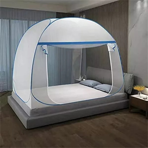 Moustiquaire pliable lit 1 place – Protection anti-moustique efficace pour nuits paisibles – Installation rapide sans perçage