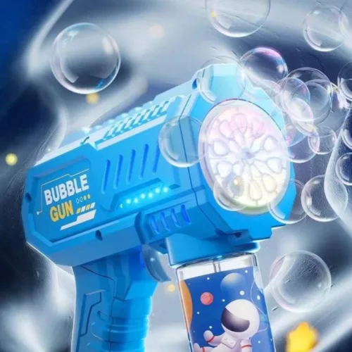 Pistolet à bulles astronaute – Jeu ludique et magique pour enfants – Effet fumée et pluie de bulles pour des heures d'amusement