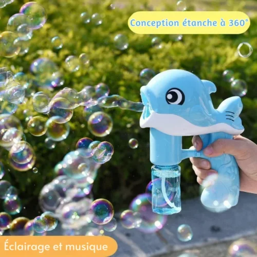 Pistolet à bulles baleine – Jeu d'extérieur amusant pour enfants – Crée des milliers de bulles en un instant