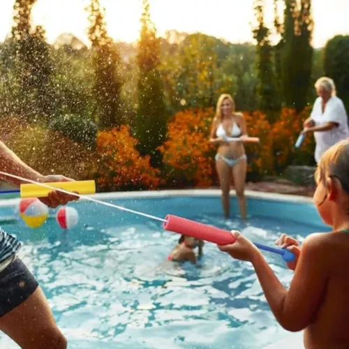 Pistolet à eau en mousse – Batailles d'eau fun et sécurisées pour enfants dès 3 ans – Idéal jeux d'été