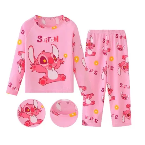 Pyjama stitch fille – Confort doux et mignon pour des nuits magiques – Idéal cadeau enfant fan Disney