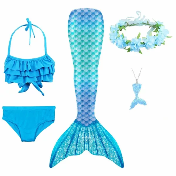 Queue de sirene enfant – Nage magique comme une vraie sirène – Idéal piscine & vacances – Confort sûr et fun garantis