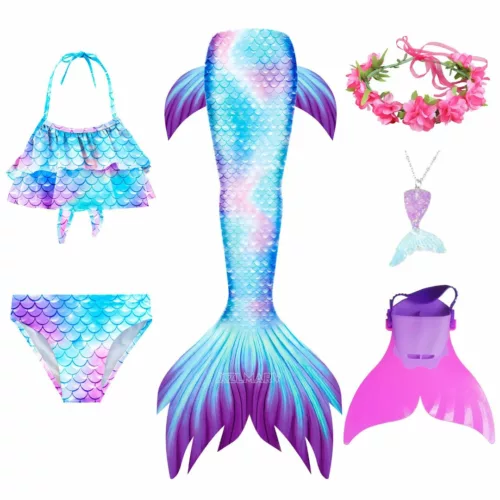 Queue de sirene enfant – Nage magique comme une vraie sirène – Idéal piscine & vacances – Confort sûr et fun garantis