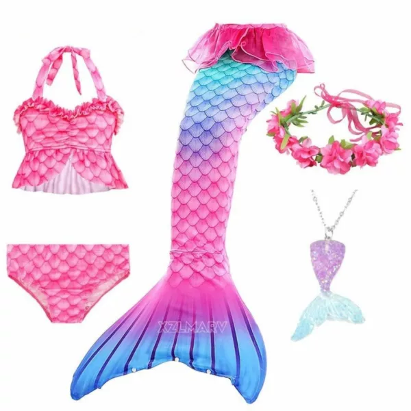 Queue de sirene enfant – Nage magique comme une vraie sirène – Idéal piscine & vacances – Confort sûr et fun garantis