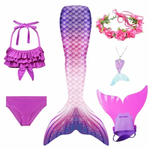 Queue de sirene enfant – Nage magique comme une vraie sirène – Idéal piscine & vacances – Confort sûr et fun garantis
