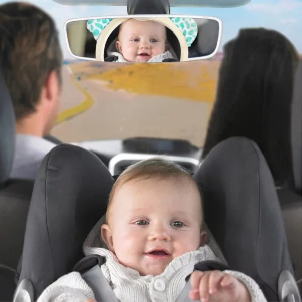 Rétroviseur de voiture bébé – Surveillance facile et sûre en conduisant – Vue arrière claire sans détourner les yeux