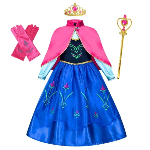 Robe La Reine des Neiges – Costume magique pour fille – Déguisement féerique Elsa – Cadeau idéal princesse