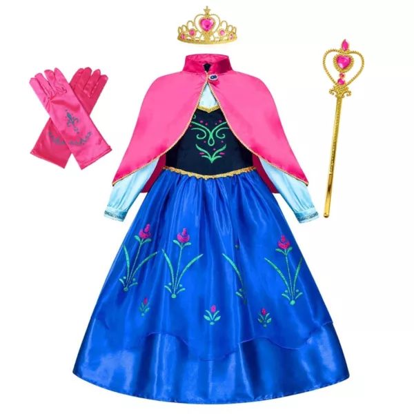 Robe La Reine des Neiges – Costume magique pour fille – Déguisement féerique Elsa – Cadeau idéal princesse