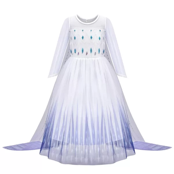 Robe La Reine des Neiges – Costume magique pour fille – Déguisement féerique Elsa – Cadeau idéal princesse