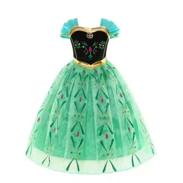 Robe La Reine des Neiges – Costume magique pour fille – Déguisement féerique Elsa – Cadeau idéal princesse