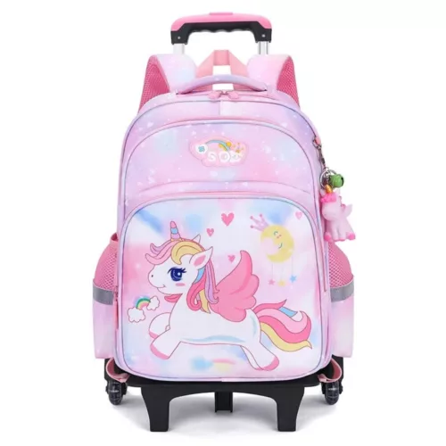 Sac à dos sur roulette – Confort de transport et grande capacité pour école, voyage ou week-end