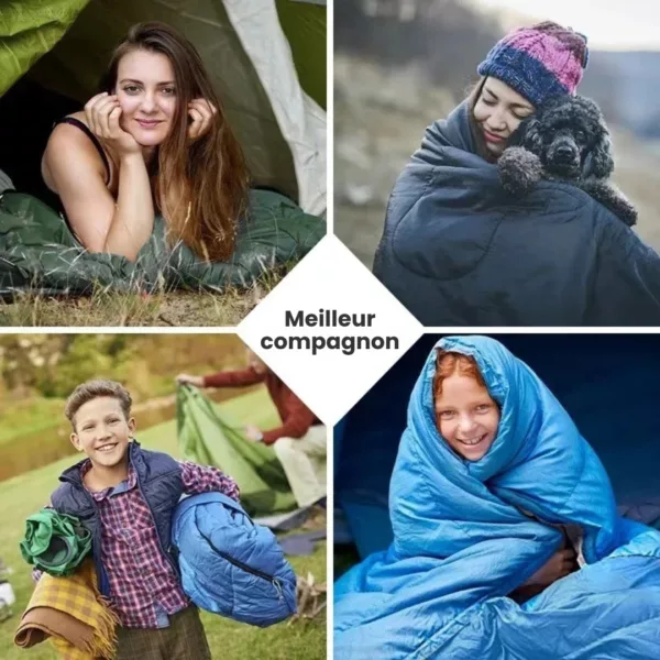 Sac de couchage ultra compact été – léger et respirant pour les nuits chaudes en bivouac – facile à transporter